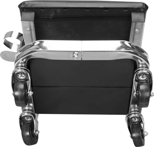 Torin 400lb Rolling Automotive Creeper Garage/Shop Seat: Padded Mechanic Stool with Tool Large Tray Suitable for garages, Repair Shops,Black - size: Large