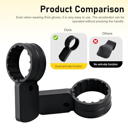 2 PCS Motorcycle Throttle Mounts, Wrist Accelerator Assistant Handlebar, Anti-Slip Oil Control Assist Lever, Modification Accessory for Motorcycles Scooters E-Bike (Black)