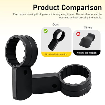 2 PCS Motorcycle Throttle Mounts, Wrist Accelerator Assistant Handlebar, Anti-Slip Oil Control Assist Lever, Modification Accessory for Motorcycles Scooters E-Bike (Black)