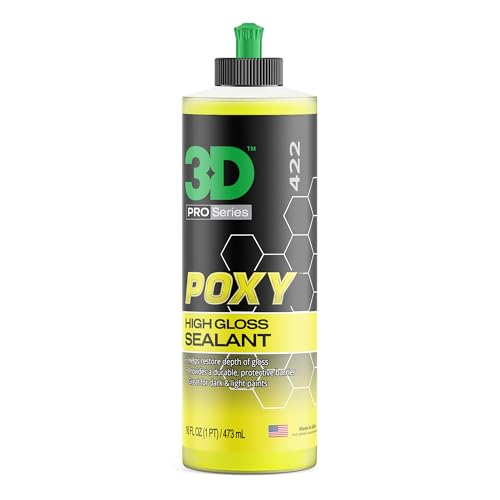 3D POXY Montan Wax Sealant – Long Lasting Hybrid Car Wax for High Gloss Finish & Paint Protection | Non-Staining Formula | Easy to Apply | Made in USA | 16 oz - size: 16 Ounce (Pack of 1)