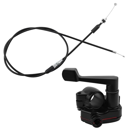 7/8'' 22mm Thumb Throttle Kit with Throttle Cable,Aluminum Motorcycle/Mini Bike Throttle Cable Replacement,Universal Motorcycle Accessories for 50-250cc ATV Bike