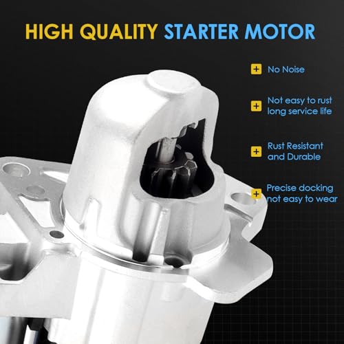 17986 New Starter Replacement for Chevy Traverse 09-17, GMC Acadia 07-16, Buick Enclave Lacrosse, Cadillac SRX XTS STS, Impala 12-20, Pontiac Saturn Suzuki 3.0L 3.6L V6 Engine OE#: 12645298 - color: 17986