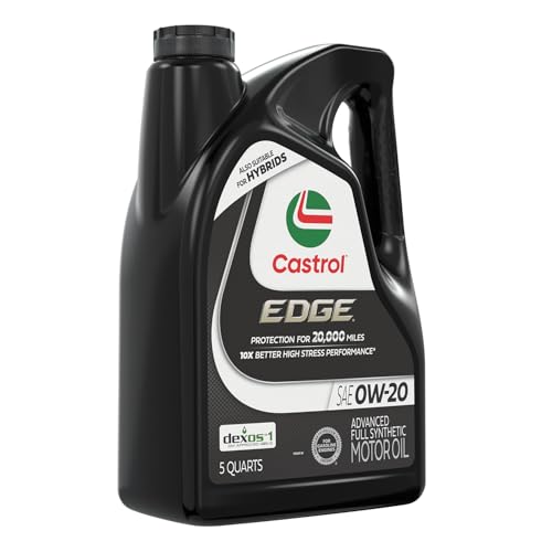 Castrol EDGE 0W-20 Advanced Full Synthetic Motor Oil, 5 Quarts, Pack of 3 - size: 5 Quarts, Pack of 3