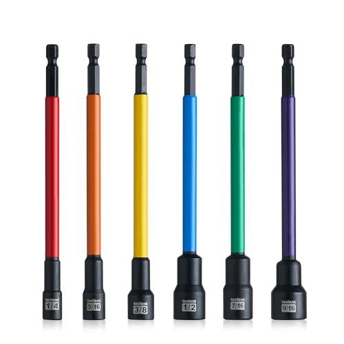 toolant Extra Long Magnetic Nut Driver Set, Metric & SAE, 6-Piece - style: 6pcs Extra Long