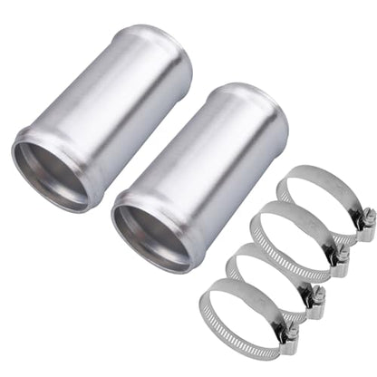 AC PERFORMANCE OD 2" Aluminum Tube Hose Joiner 2PCS with Clamps - size: 2" (51mm) - 2PCS
