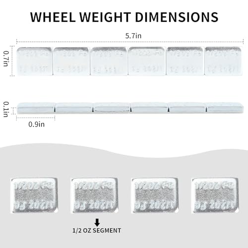 A A IN Adhesive Stick on Wheel Weights, US Quality,144pcs 0.5oz, Grey - color: Grey, size: 144pcs 1/2oz Wheel Weights