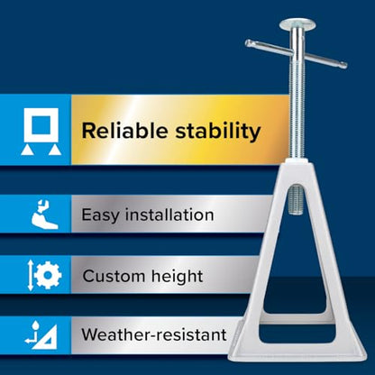 Camco Aluminum Stack Jacks — Stabilize & Position Your RV, Trailer Or Camper —Supports Up to 6,000 lb — Extends 11" - 17" — Pack of 4 (44560) - style: Pack of 4