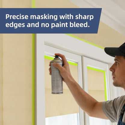 Pre-Taped Masking Paper, 23.6in x 52.5ft x 2 Rolls - size: 23.6in x 52.5ft