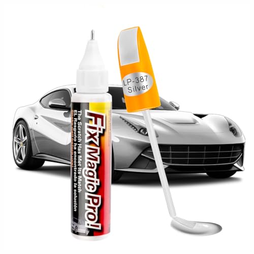 Touch Up Paint for Cars,Car Scratch Remover Pen for Car Paint Scratch Repair with 2-in-1 for Repairing Different Scratches Quickly,Car Accessories Touch Up Paint Pen for Cars (Silver) - color: Silver