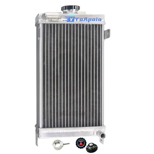 3 Row Aluminum Radiator for Go-Kart Karting Gearbox Shifter Karts Kart MT, Full Performance Aluminium Radiators, Automotive Replacement Radiator