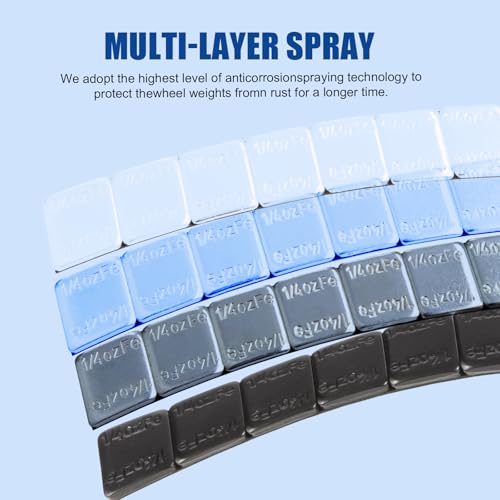 JiiinMiiin 1/4oz, 0.25oz, 48PCS Black Steel Adhesive Stick on Wheel Weights - color: Black, size: 0.25oz - 48PCS