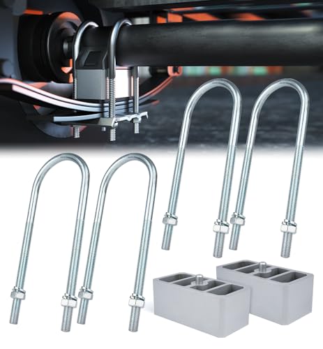 Universal Leaf Spring Lowering Block Kit, Heavy Duty Steel Lowering Block Kit, 2 Inch - size: 2 INCH