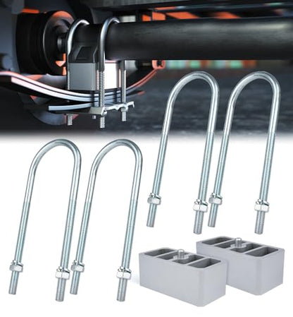 Universal Leaf Spring Lowering Block Kit, Heavy Duty Steel Lowering Block Kit, 2 Inch - size: 2 INCH