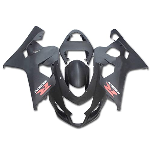 YTL Matte Black Full Fairing Fit for Suzuki 2004-2005 GSXR 600/750 - color: 004 Matte Black