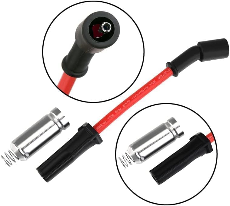 10.2MM Spark Plug Wire Set for Silverado Sierra 5.3L 6.0L 6.2L 6.6L V8 Red