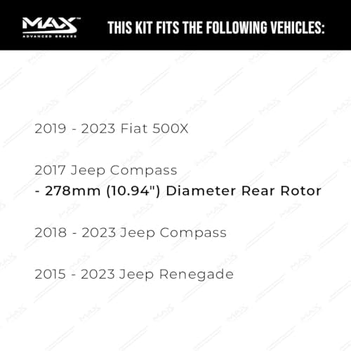 Max Advanced Brakes Front & Rear Brake Kit For Jeep Compass