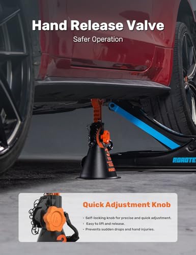 Jack Stands 3 Ton with Double Locking, Heavy-Duty Car Jack Stands, 1 Pair - size: 3 Ton | Standard