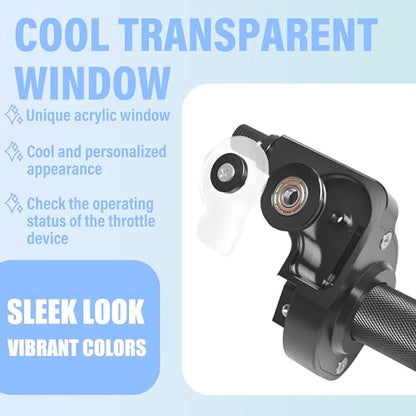 Universal CNC Quick Twist Throttle Kit with Cable for 7/8" Bars - Fits CRF50 70 110 125 230 250, KLX, XR, Pit & Dirt Bike, ATV, Mini Bike (CT200U) (Style -B, Black) - color: Black, style: Style -B