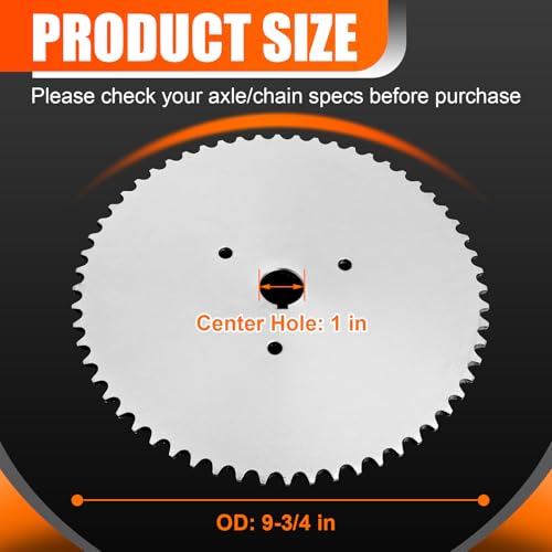 Podoy 60 Tooth Go Kart Live Axle Sprocket for 40 41 420 Chain