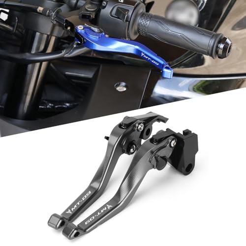 Motorcycle Short Brake Clutch Levers Compatible with Yamaha Gen 4 MT-09 / SP 2026 2025 2024 | Front Shorter Levers Handles MT09 MT 09 Gen4 Accessories (Grey) - color: Gray