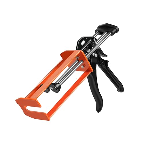 Epoxy Gun Dual Component 200ml – Manual 1:1 & 2:1 Ratio Adhesive Applicator for Epoxy, Urethane, Acrylic,High-Thrust 2-Part Adhesive Gun for Panel Bonding, Structural & Plastic Repair,Orange - size: 200 ml/215 ml (1:1, 2:1)