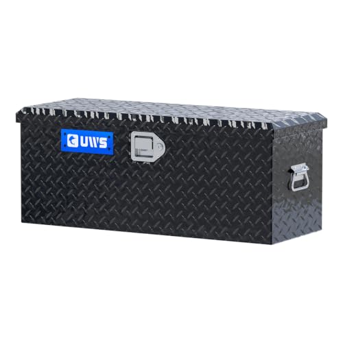UWS EC20012 32-Inch Gloss Black Heavy-Wall Aluminum ATV Storage Box, RigidCore Lid