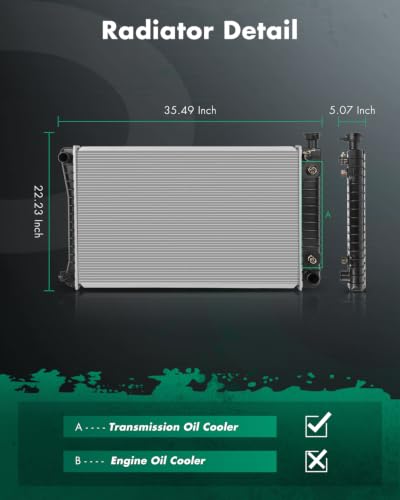 SCITOO Engine Coolant Radiator for Chevrolet GMC C1500 C2500 C3500 - size: 618