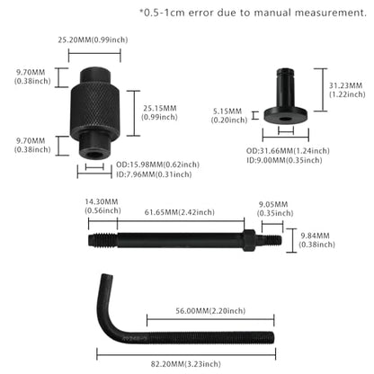6706 Fuel Injector Rail Assembly Remover EN-49248 & GM245 Fuel Injector Seals Tools Fit for 2007-2014 GM Chevy Silverado Cadillac Direct Injection Engines 2.0L 3.6L 5.3L 6.2L