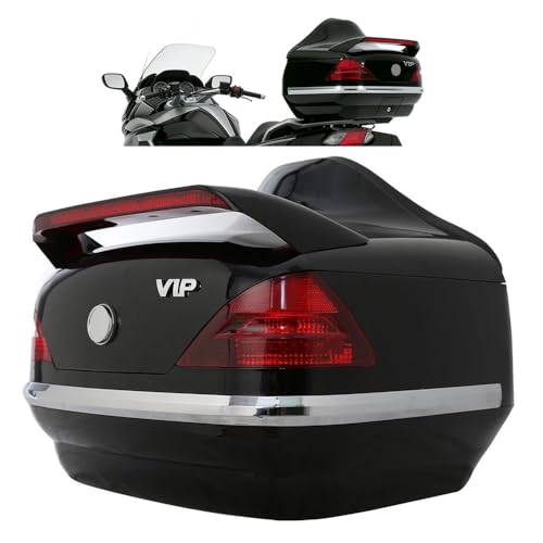 ALMULOO Motorcycle Luggage Trunk W/Tail Light Compatible with Yamaha