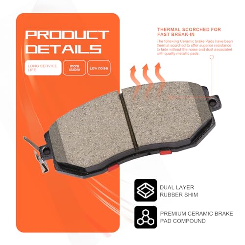 Ceramic Front Brake Pads for Subaru Outback,Forester,Impreza,Legacy - size: D929H