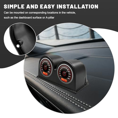 2 Inch Double Hole Gauge Dashboard Pod, 52mm Heavy Duty Plastic Auto Dash Meter Mount Gauge Pod, Universal Dash Meter Holder Interior Accessories for Cars Trucks SUVs - color: Double Hole