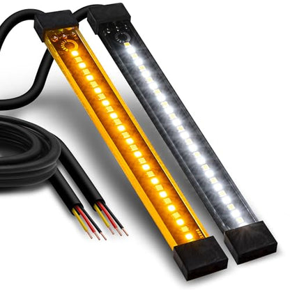 TRUE MODS 2pc 5 Inch LED Motorcycle Switchback DRL Turn Signal Light Strip - size: 2pc 5", style: Running Light w/ Amber Turn