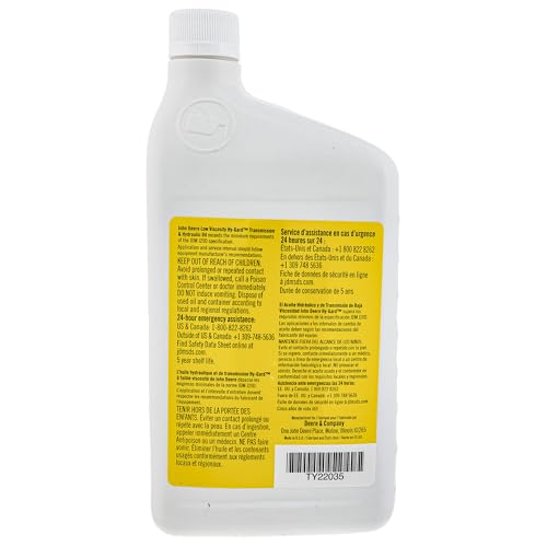 John Deere Original Equipment Hy-Gard 32 oz. Transmission & Hydraulic Oil #TY22035