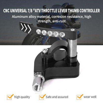 EATAKWARD 7/8" 22mm Universal Billet Throttle Thumb Assembly, ATV Throttle Lever Thumb Controller, Replacement for Yamaha Suzuki Polaris Can-Am Kawasaki Honda Arctic Cat KYMCO Dirt Bike ATV, Black - color: Black
