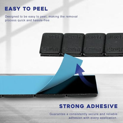 1/4oz Adhesive Stick on Wheel Weights 960 pcs 240oz. Black - color: Black