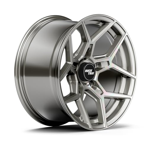 RockTrix RT105 18 inch Wheel, 18x9, 5x150, 12mm Offset, Machined Silver - color: Machined Silver, size: 18x9 -12mm offset