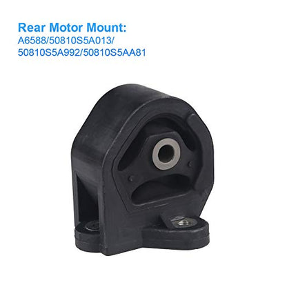 JDMON Compatible with 4Pcs Engine Motor Mount Honda Civic 1.7L Automatic Trans 2001 -2005 Replacement for A4511 A6588 A6591 A6595 - size: 4PCS-Compatible with 2001-2005 Civic 1.7L