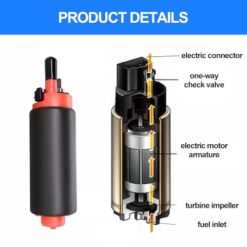 Intank Fuel Pump AM136612 AUC11498 Compatible with John Deere Gator - style: AUC11498