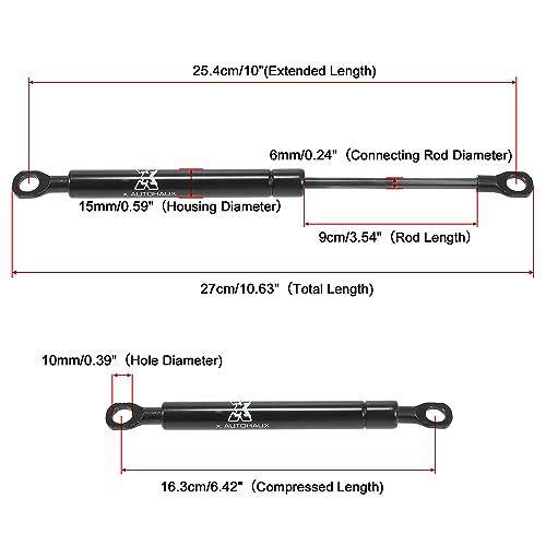 X AUTOHAUX 2pcs 10" 24Lbs/107N Lift Supports for Car Boat RV