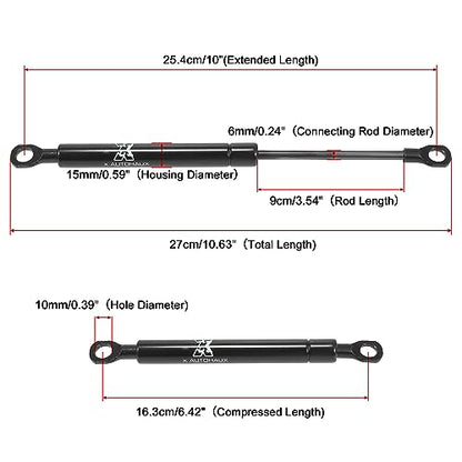 X AUTOHAUX 2pcs 10" 24Lbs/107N Lift Supports for Car Boat RV