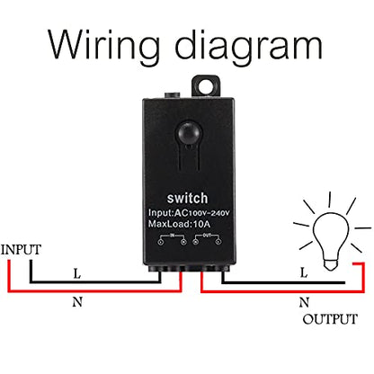 Wireless Lights Switch,110V/120V/240V /10A Relay,Mini Remote Switch. - color: 110V-240V Mini Remote switch-10A