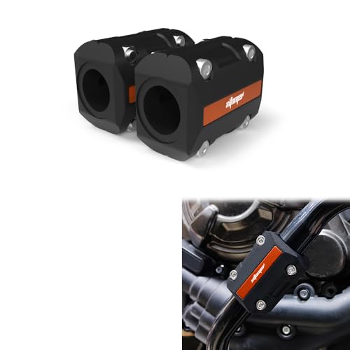 Xitomer 1 Pair 22/25/28mm Motorcycle Engine Guard Bumper Crash Bar Sliders - color: Orange