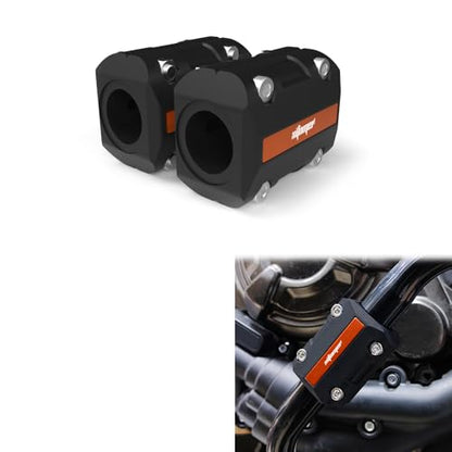 Xitomer 1 Pair 22/25/28mm Motorcycle Engine Guard Bumper Crash Bar Sliders - color: Orange