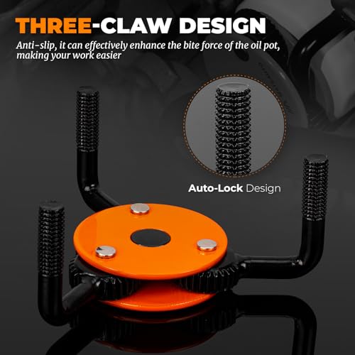 Universal 3-Jaw Oil Filter Wrench Set