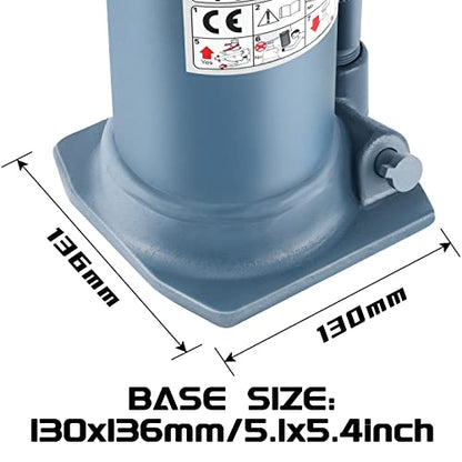 BAOSHISHAN 5 Ton Double Ram Bottle Jack, High Lift Hydraulic Jack - size: 5 Ton (High Lift)