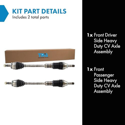 TRQ Front Driver and Passenger Side CV Axle Assembly Set 2 Piece - style: CSA34108
