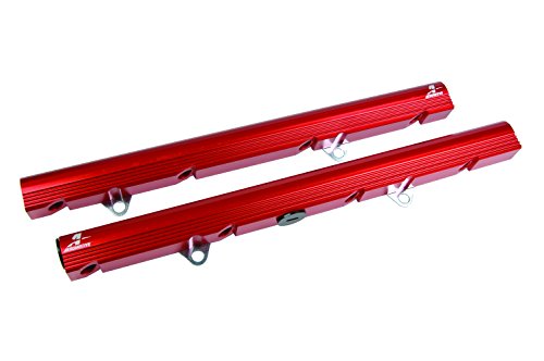 Aeromotive 14101 Fuel Rails, 5.0 Liter Ford Billet 5/8" I.D, Red