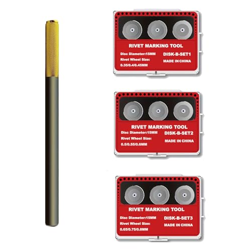 9-Wheel Model Rivet Maker Tool, Large Diameter, 3 Gear Groups - size: RM-B1+2+3