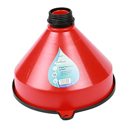 Wirthco Funnel King 4 Qt. Drum Funnel 32425 with 2" Threads & Lockable Lid - size: 4 Quart, style: With Lid