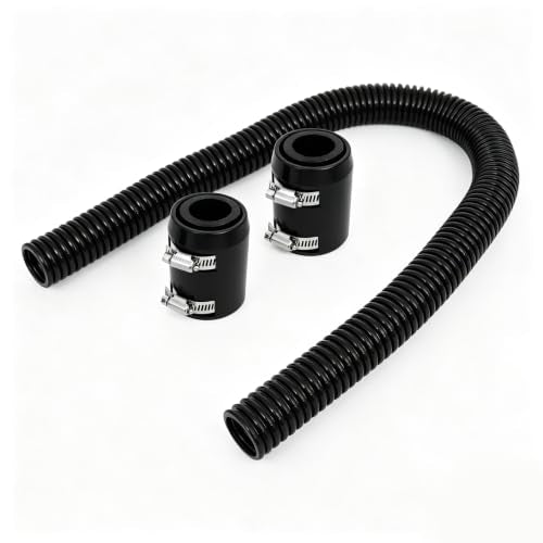 36" Stainless Steel Flexible Radiator Coolant Water Hose Kit - color: Black, size: 36 Inch